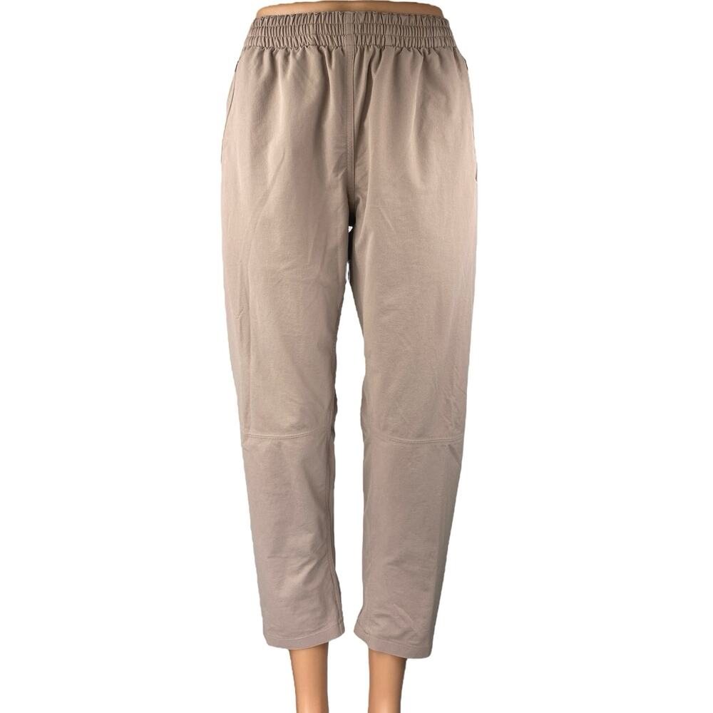 Outdoor Voices Women's Beige Taupe Pull On Crop Tapered Trousers Pants Size S